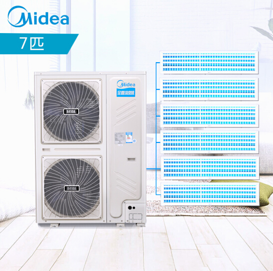  美的（Midea）一拖六變頻一級能效 多聯風管機空調